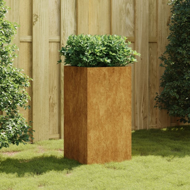 Vaso/floreira 40x40x80 cm aço corten-Vasos e floreiras-Home Retail