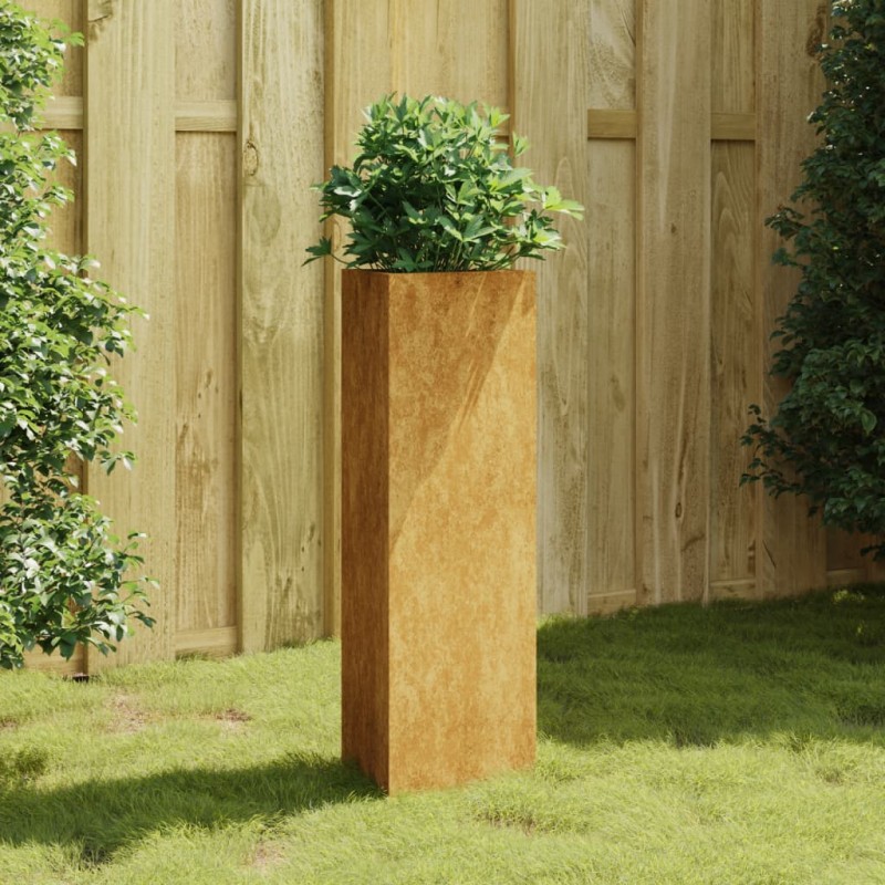 Vaso/floreira de jardim 30x26x75 cm aço corten-Vasos e floreiras-Home Retail