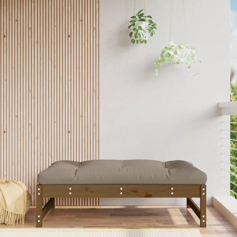 Apoio de pés para jardim 120x80 cm pinho maciço castanho-mel-Unidades de sofá com módulos externos-Home Retail