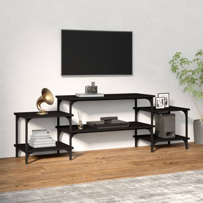 Móvel p/ TV 157x35x52 cm derivados de madeira preto-Móveis de TV-Home Retail