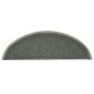 Tapete/carpete para degraus 15 pcs 56x17x3 cm verde-escuro