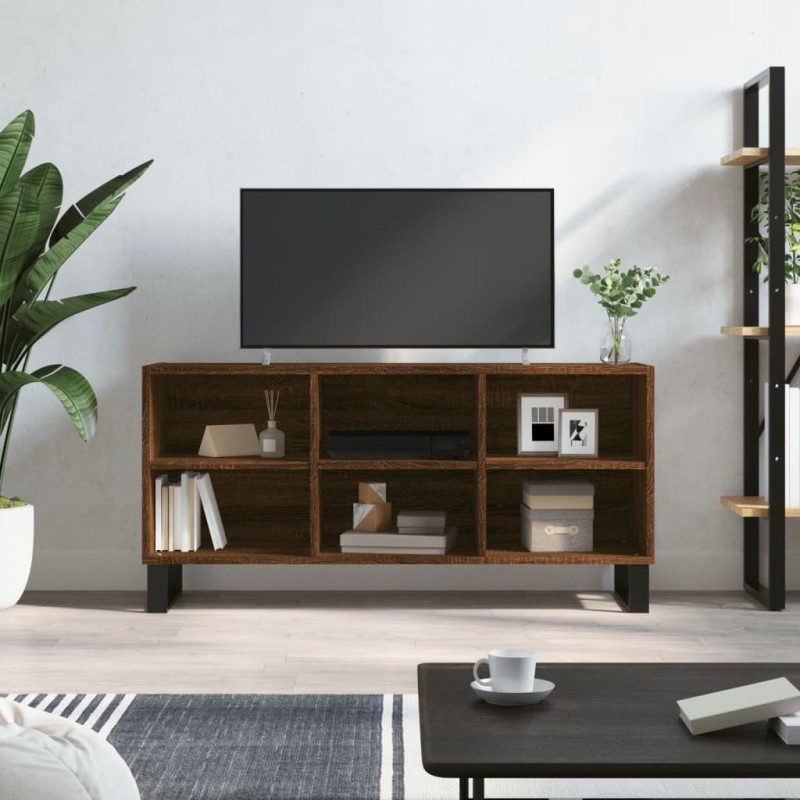 Móvel de TV 103,5x30x50 cm derivados madeira carvalho castanho-Móveis de TV-Home Retail