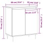 Aparador 60x35x70 cm derivados de madeira cinzento cimento