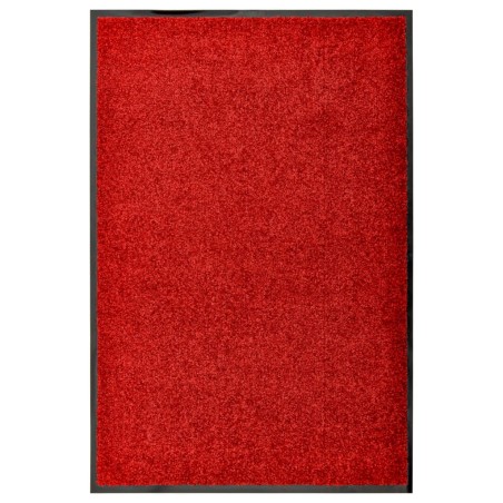 Tapete de porta lavável 60x90 cm vermelho