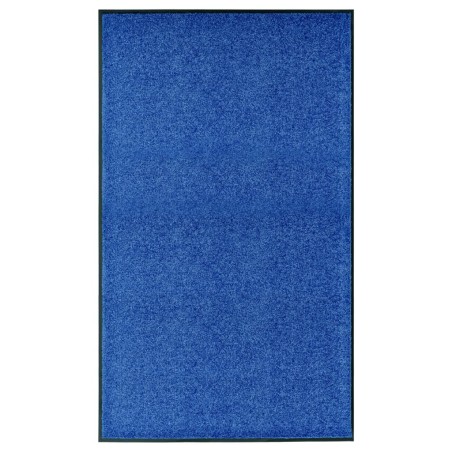 Tapete de porta lavável 90x150 cm azul