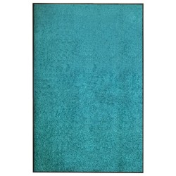 Tapete de porta lavável 120x180 cm azul ciano