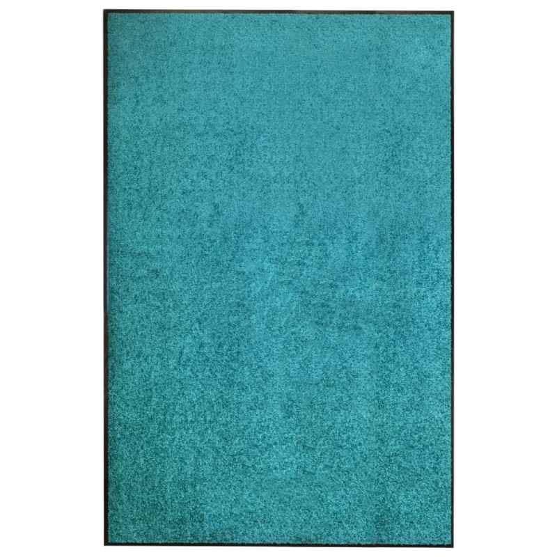 Tapete de porta lavável 120x180 cm azul ciano-Capachos-Home Retail