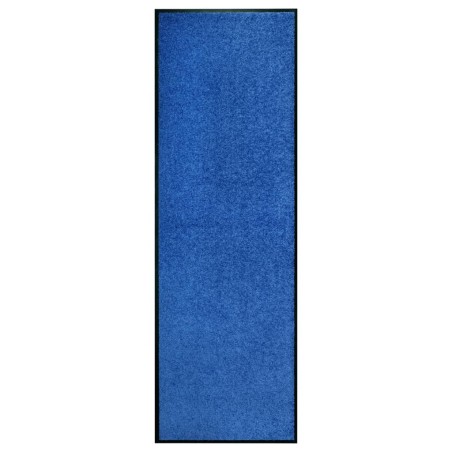 Tapete de porta lavável 60x180 cm azul