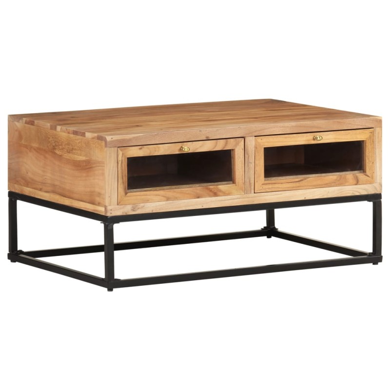 Mesa de centro 90x60x40 cm madeira de acácia maciça-Mesas de centro-Home Retail