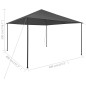 Gazebo 4x4x3 m 180 g/m² antracite