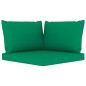 6 pcs conjunto lounge de jardim c/ almofadões verdes