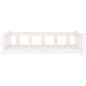 Cama para cães 105,5x75,5x28 cm madeira de pinho maciça branco