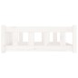 Cama para cães 105,5x75,5x28 cm madeira de pinho maciça branco