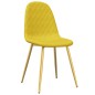 Cadeiras de jantar 2 pcs veludo amarelo mostarda