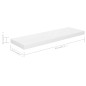 Prateleiras de parede suspensas 4 pcs 80x23,5x3,8cm MDF branco