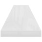 Prateleiras de parede suspensas 2 pcs 120x23,5x3,8cm MDF branco