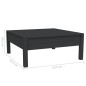 3 pcs conjunto lounge jardim c/ almofadões pinho maciço preto