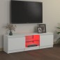 Móvel de TV com luzes LED 120x30x35,5 cm branco