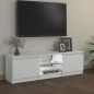 Móvel de TV com luzes LED 120x30x35,5 cm branco