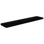 Prateleiras de parede suspensas 2 pcs 120x23,5x3,8cm MDF preto