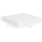 Prateleiras de parede suspensas 2 pcs 23x23,5x3,8cm MDF branco