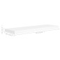 Prateleiras parede suspensas 2 pcs 80x23,5x3,8cm MDF branco