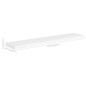 Prateleiras de parede suspensas 4 pcs 120x23,5x3,8cm MDF branco