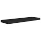 Prateleiras parede suspensas 2 pcs 80x23,5x3,8cm MDF preto