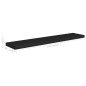 Prateleiras de parede suspensas 4 pcs 120x23,5x3,8cm MDF preto