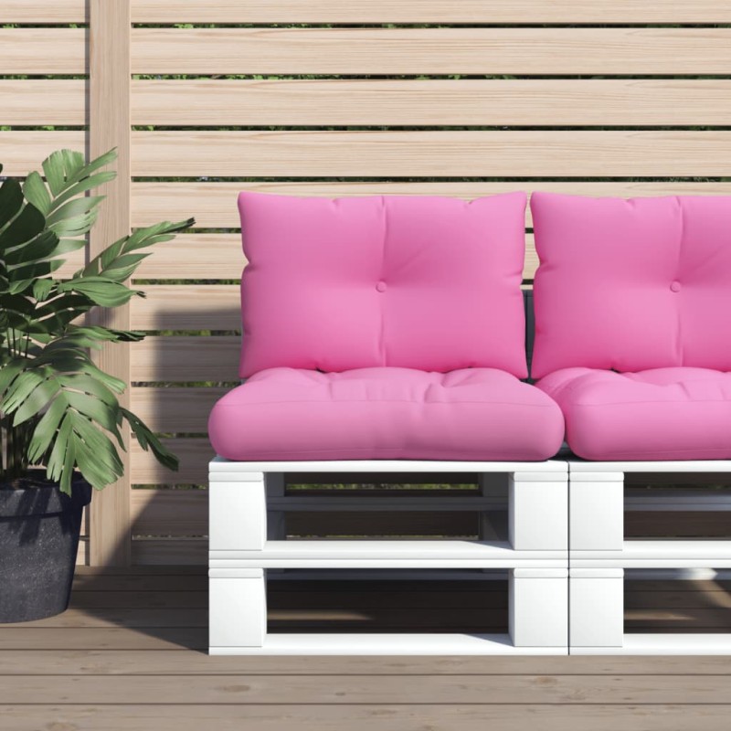 Almofadões p/ móveis de paletes 2 pcs tecido oxford rosa-Almofadas para poltronas e sofás-Home Retail