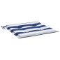 Almofadões p/ cadeira 2pcs 50x50x3 cm tecido riscas azul/branco