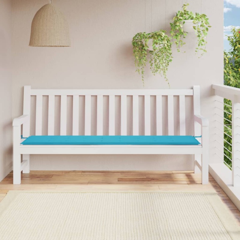 Almofadão p/ banco de jardim 200x50x3 cm tecido turquesa-Almofadas para poltronas e sofás-Home Retail