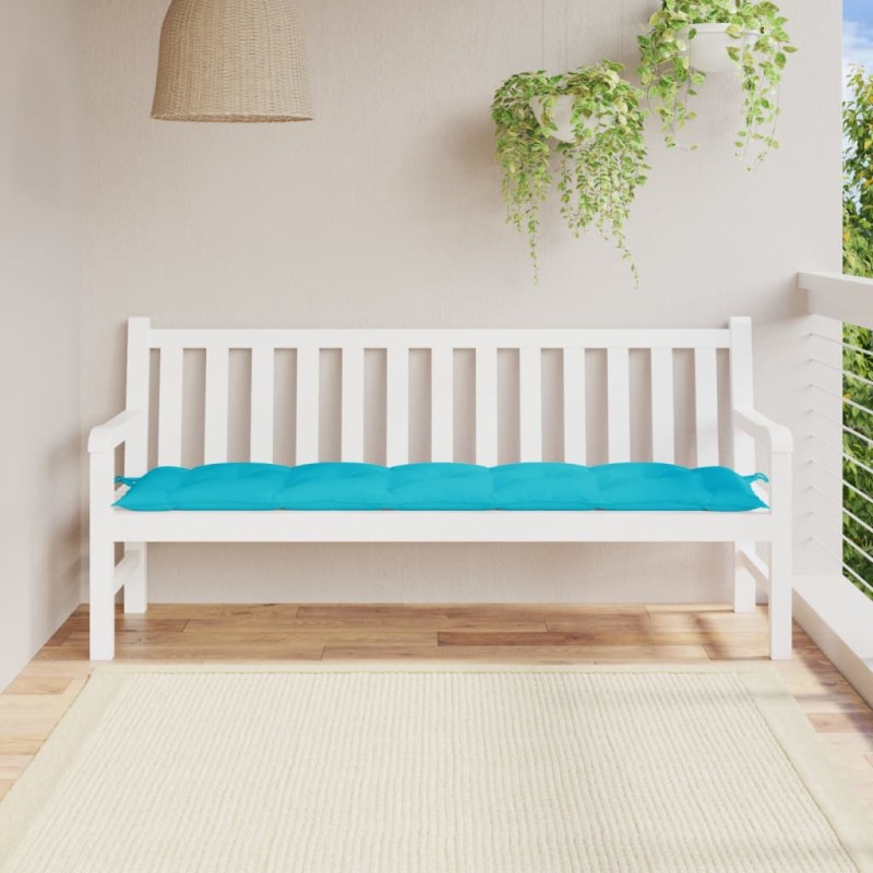 Almofadão p/ banco de jardim 180x50x7 cm tecido oxford turquesa-Almofadas para poltronas e sofás-Home Retail