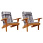 Almofadões cadeira adirondack 2 pcs tecido oxford xadrez cinza