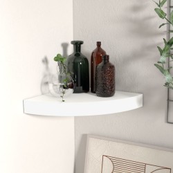 Prateleira de canto suspensa 25x25x3,8 cm MDF branco