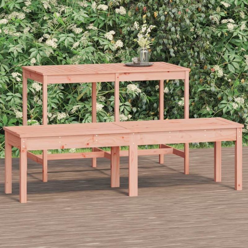 Banco jardim 2 lugares 159,5x44x45 cm madeira douglas cinzento-Bancos de jardim-Home Retail