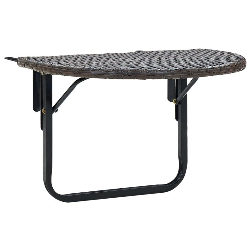 Mesa para varanda 60x60x40 cm vime PE castanho-Mesas de jardim-Home Retail