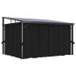 Gazebo com cortina 405x294x244 cm antracite