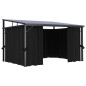 Gazebo com cortina 405x294x244 cm antracite