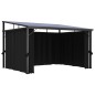 Gazebo com cortina 405x294x244 cm antracite