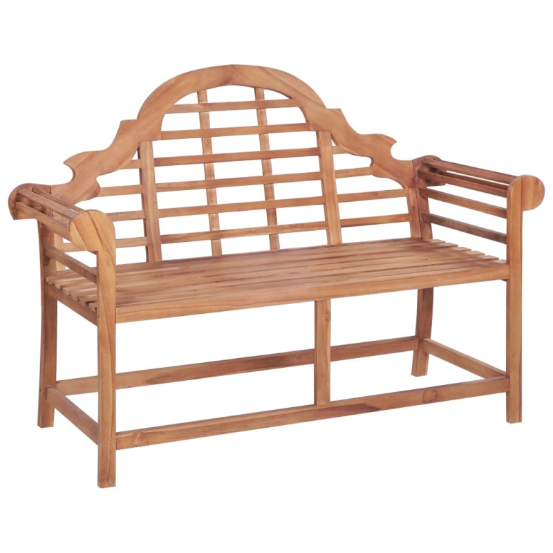 Banco de jardim 127x58,5x92,5 cm madeira de teca maciça-Bancos de jardim-Home Retail