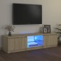 Móvel de TV com luzes LED 140x40x35,5 cm carvalho sonoma