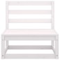 2 pcs conjunto lounge jardim c/ almofadões pinho maciço branco