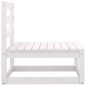 2 pcs conjunto lounge jardim c/ almofadões pinho maciço branco