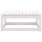 2 pcs conjunto lounge jardim c/ almofadões pinho maciço branco