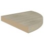 Prateleiras canto suspensas 4 pcs 35x35x3,8cm MDF cor carvalho