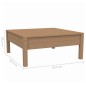 3 pcs conjunto lounge jardim c/ almofadões creme pinho maciço