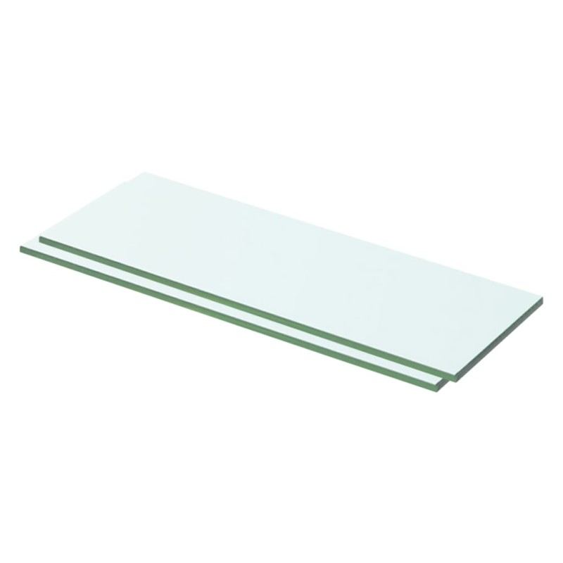 Prateleiras 2 pcs 50x12 cm vidro transparente-Prateleiras-Home Retail