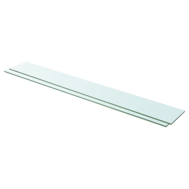 Prateleiras 2 pcs 110x15 cm vidro transparente-Prateleiras-Home Retail