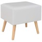 Mesas-de-cabeceira 2 pcs 40x35x40 cm couro artificial branco